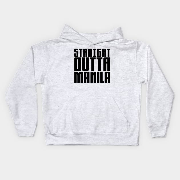 Straight Outta Manila Kids Hoodie by colorsplash